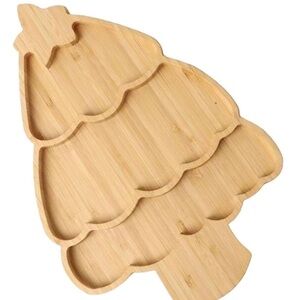 Bamboo Christmas Tree Serving Tray. Charcuterie board.